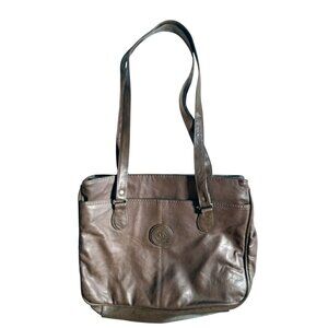 Shoulder Bag Mitzi Brand Brown Faux Leather Dual Straps Inner Pockets Accessory